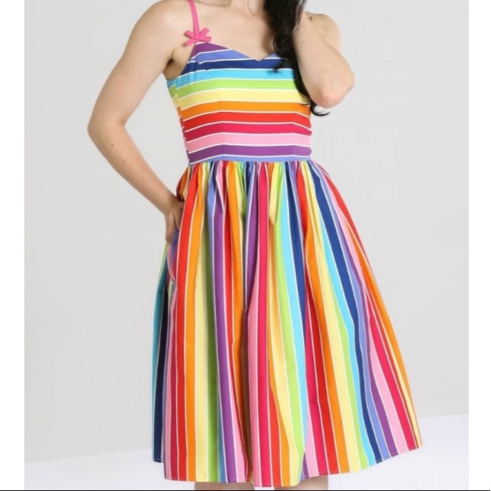 Hell Bunny NWT Over the Rainbow Dress Sz XL